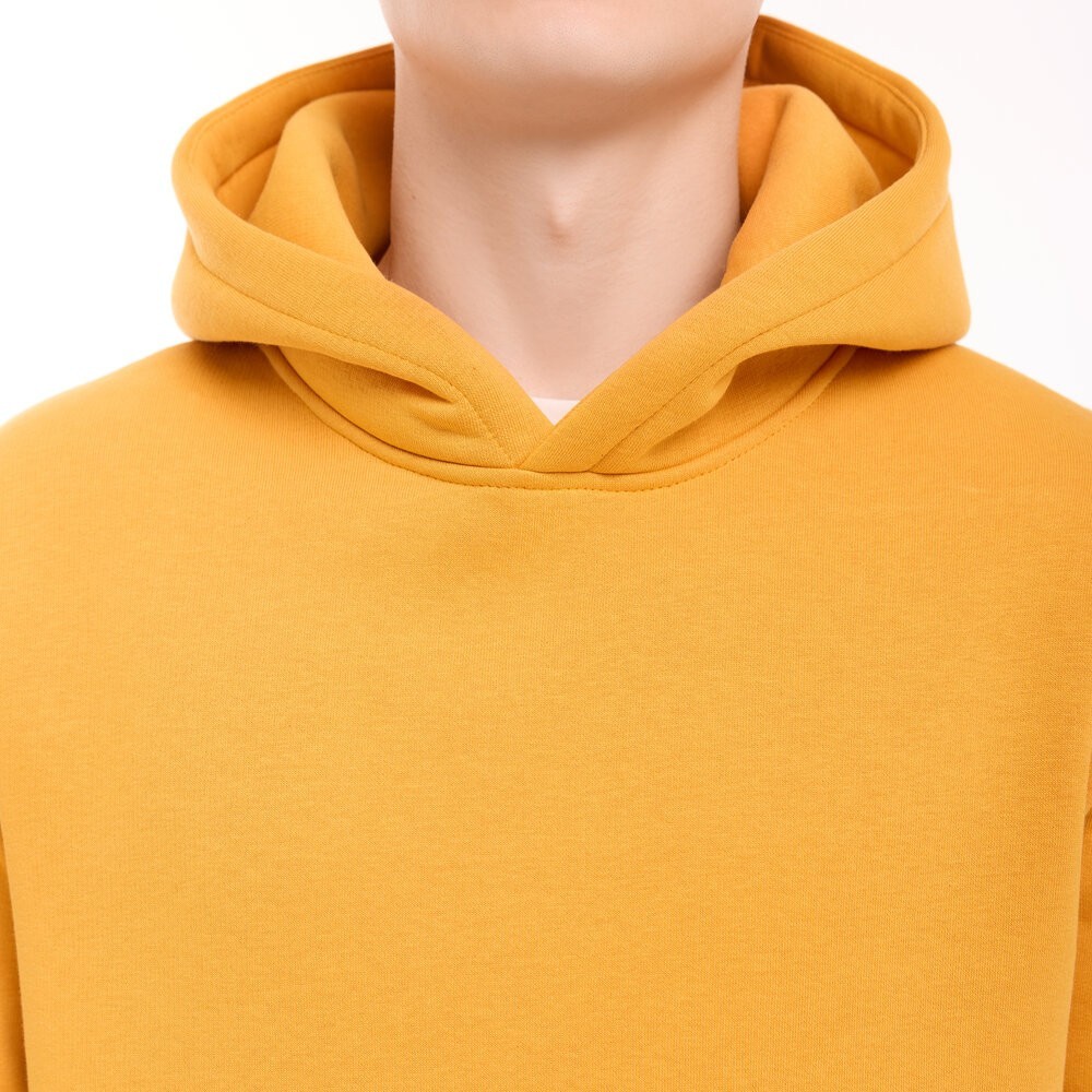 Теплые мужские худые на флисе с капюшоном молочное Pobedov 008 ЗИМА