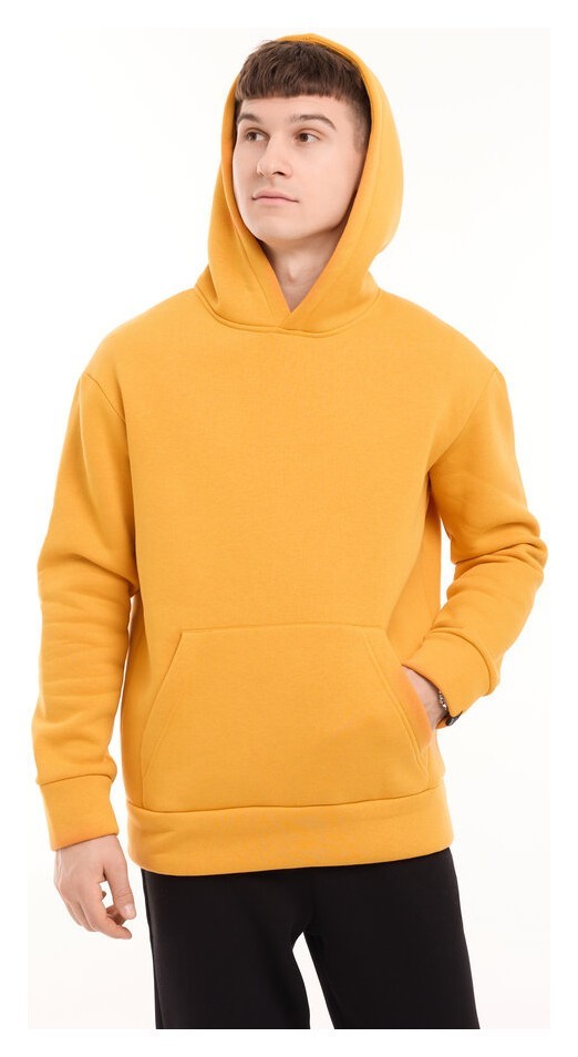 Теплые мужские худые на флисе с капюшоном молочное Pobedov 008 ЗИМА