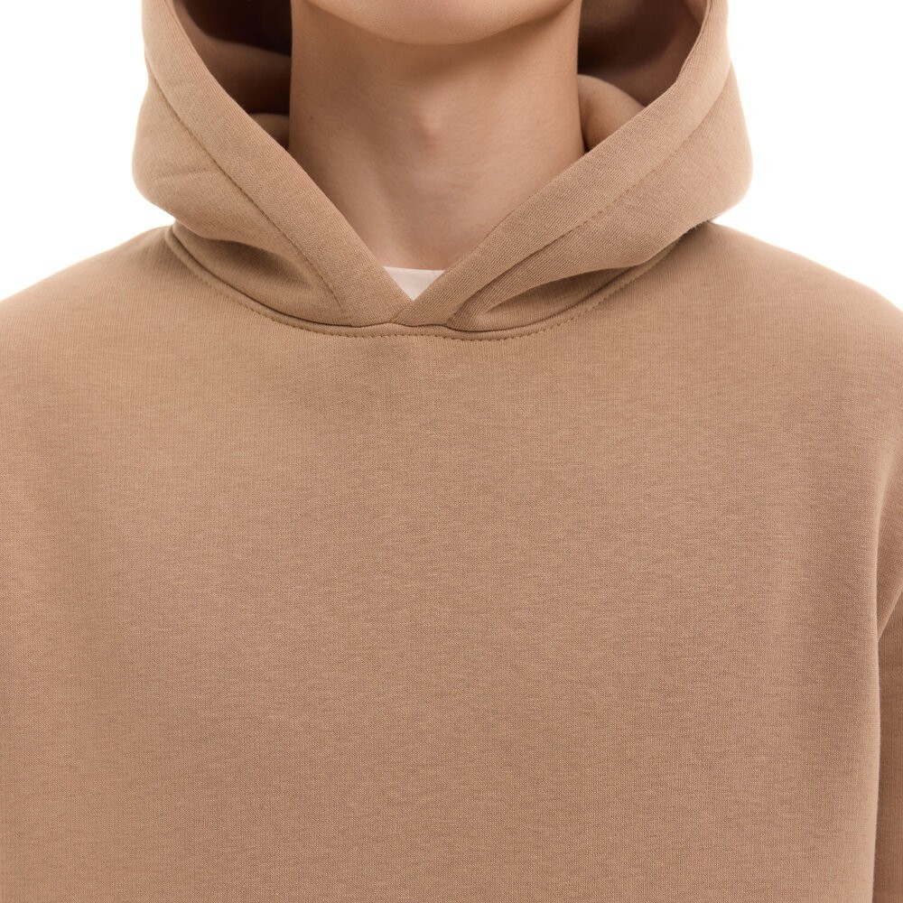 Теплые мужские худые на флисе с капюшоном молочное Pobedov 008 ЗИМА