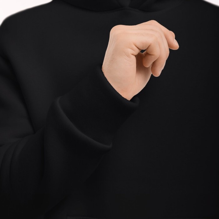 Тепле чоловіче худі на флісі з капюшоном молочне Pobedov 008 ЗИМА, укр, укр