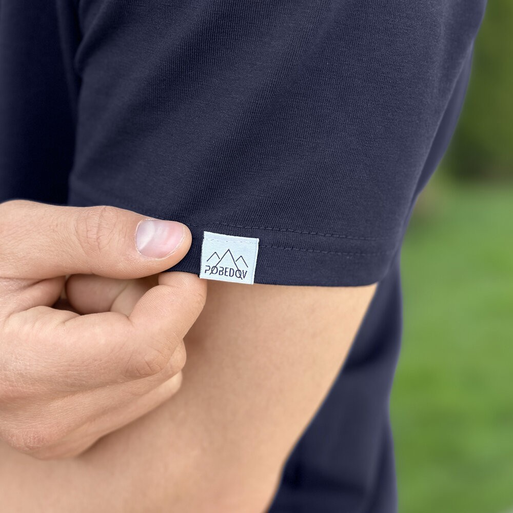 Чоловіча футболка темно-синя Pobedov Peremoga, укр, укр