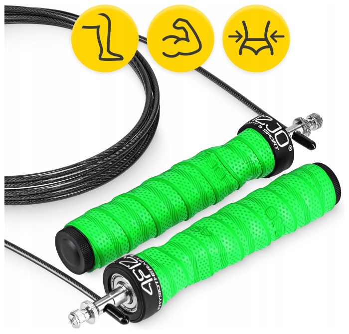 Скакалка швидкісна для кросфіту 4FIZJO Speed Rope PRO+ Green (P-5907739313195)