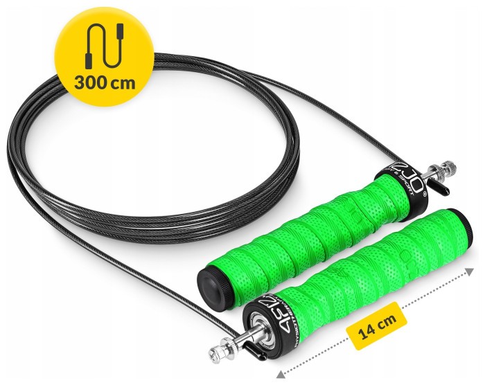 Скакалка швидкісна для кросфіту 4FIZJO Speed Rope PRO+ Green (P-5907739313195)