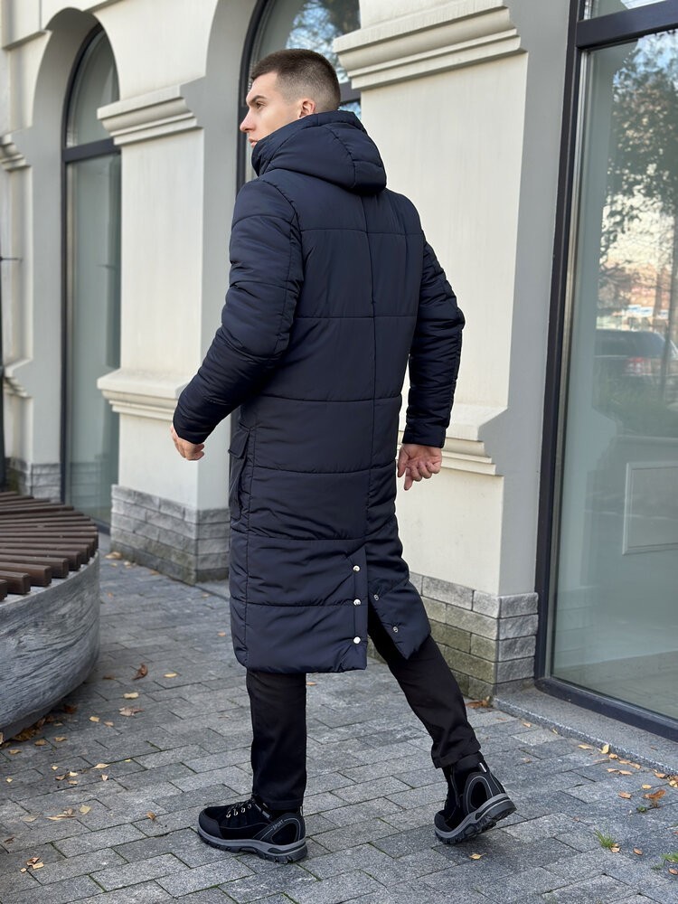 Мужская зимняя куртка темно-синяя Pobedov Tank L