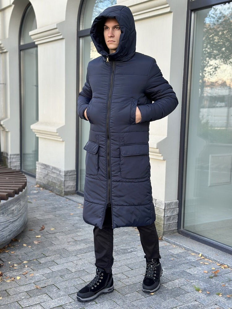 Мужская зимняя куртка темно-синяя Pobedov Tank L