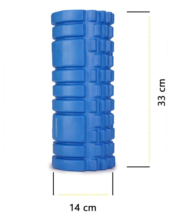 Масажний ролик Cornix EVA 33 x 14 см (валик, роллер) XR-0035 Blue