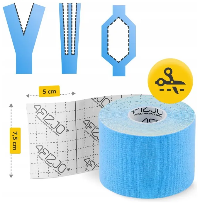 Лента кинезиологическая (кинезио тейп) 4FIZJO 7.5 см x 5 м Sky Blue (P-5907739318909)
