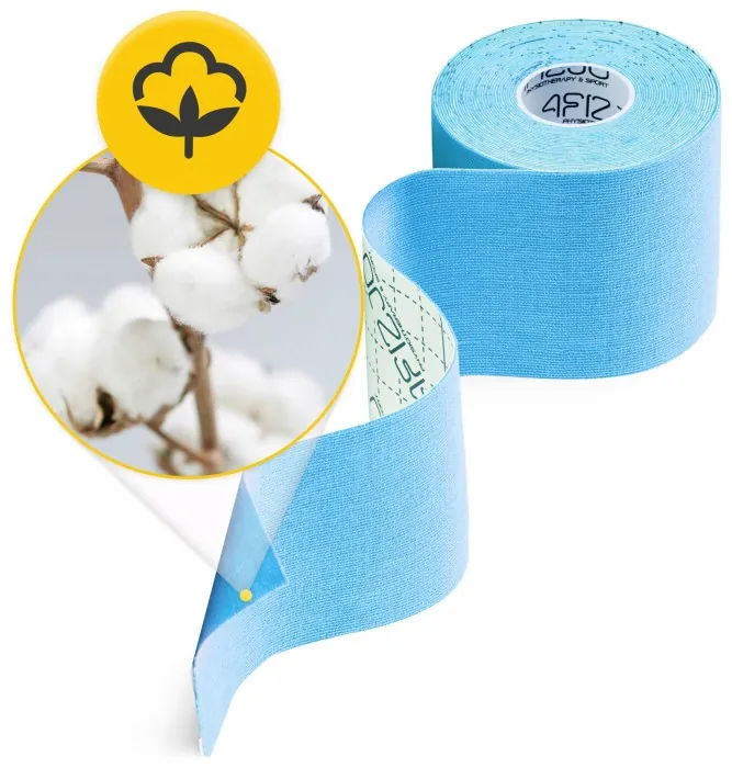 Лента кинезиологическая (кинезио тейп) 4FIZJO 7.5 см x 5 м Sky Blue (P-5907739318909)