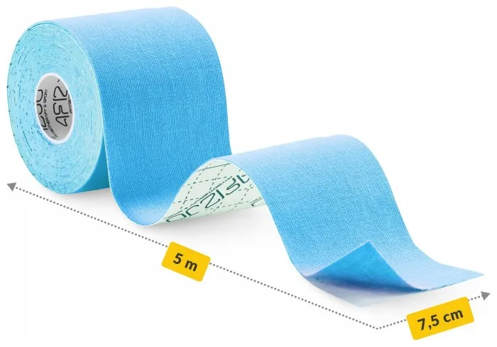 Лента кинезиологическая (кинезио тейп) 4FIZJO 7.5 см x 5 м Sky Blue (P-5907739318909)