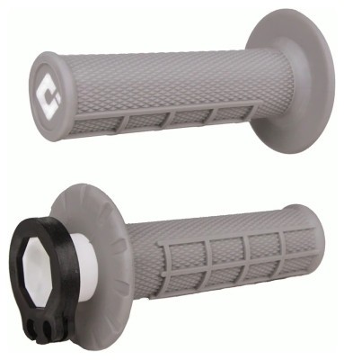 Мото гріпси ODI HALF-WAFFLE MX V2 Lock-On Soft Grey