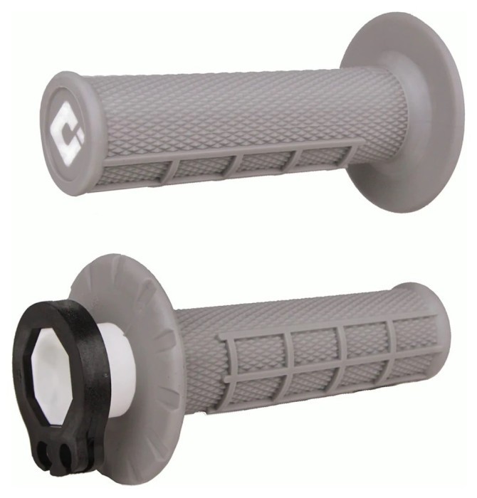 Мото гріпси ODI HALF-WAFFLE MX V2 Lock-On Soft Grey