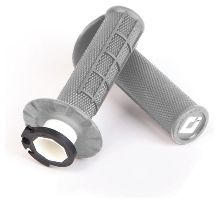 Мото гріпси ODI HALF-WAFFLE MX V2 Lock-On Soft Grey