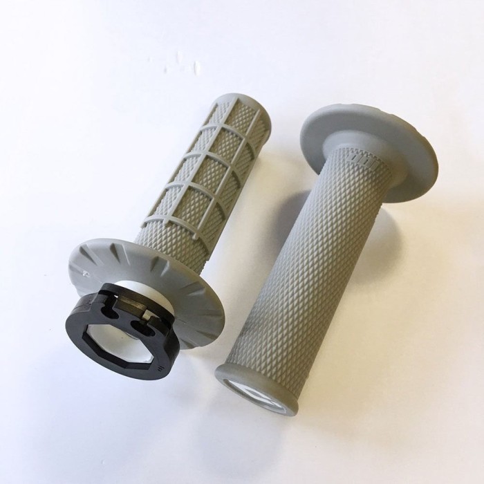 Мото гріпси ODI HALF-WAFFLE MX V2 Lock-On Soft Grey