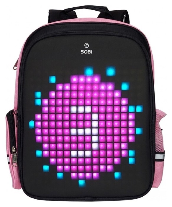 Рюкзак Sobi Pixel Kids SB9701 Pink із LED екраном, укр, укр