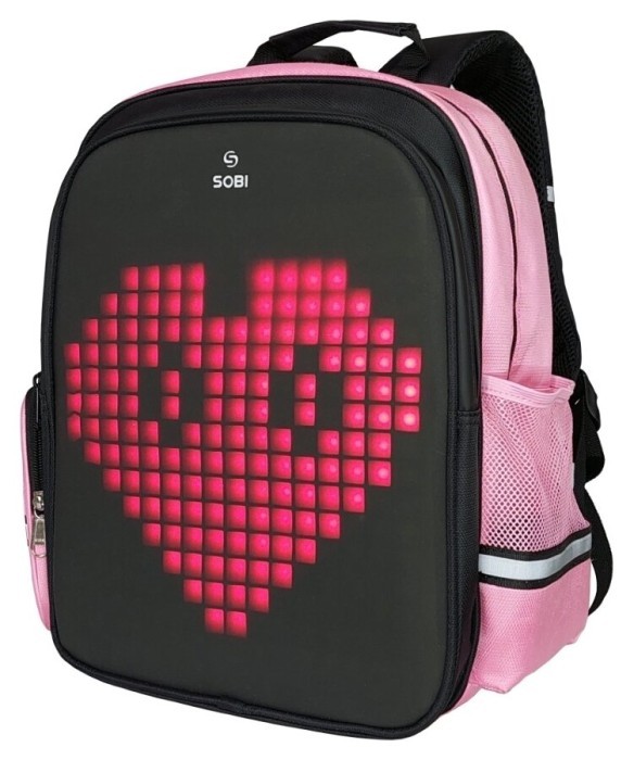 Рюкзак Sobi Pixel Kids SB9701 Pink із LED екраном, укр, укр