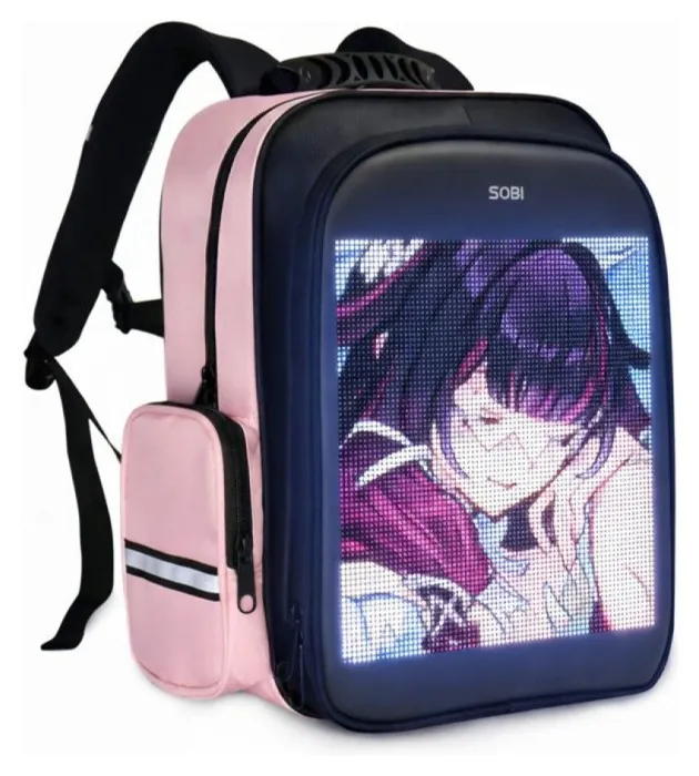 Рюкзак Sobi Pixel Kids SB9701 Pink із LED екраном