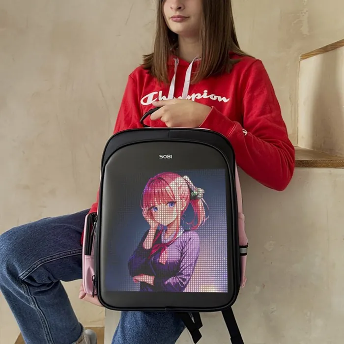 Рюкзак Sobi Pixel Kids SB9701 Pink із LED екраном