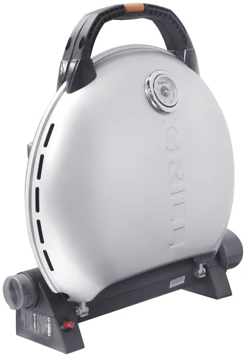 Портативний переносний газовий гриль O-GRILL 600T, срібло