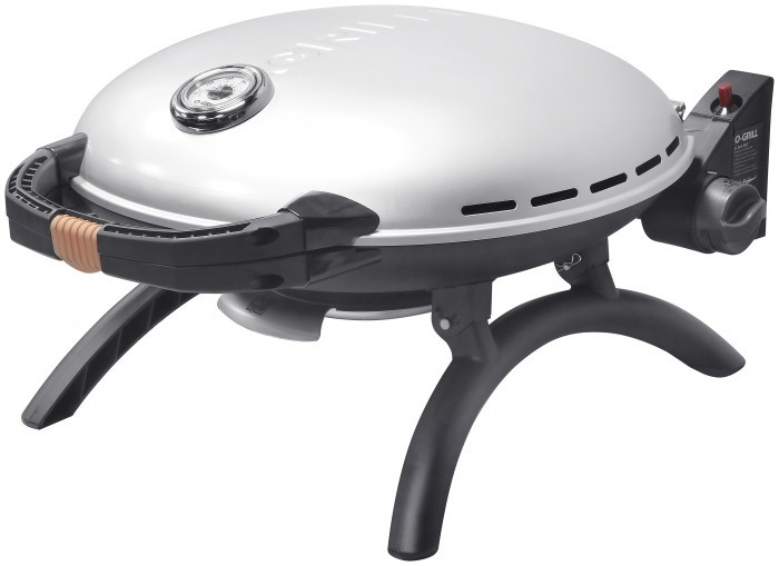 Портативний переносний газовий гриль O-GRILL 600T, срібло