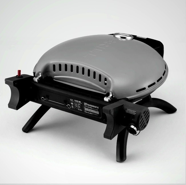 Портативний переносний газовий гриль O-GRILL 600T, срібло