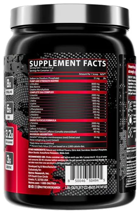 Outlift Clinical - 636.61g Fruit Punch