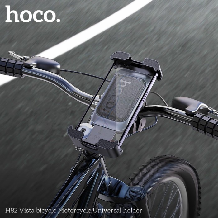 Вело/Мото тримач для телефона HOCO H82 Vista bicycle Motorcycle Universal holder Black Metal Gray