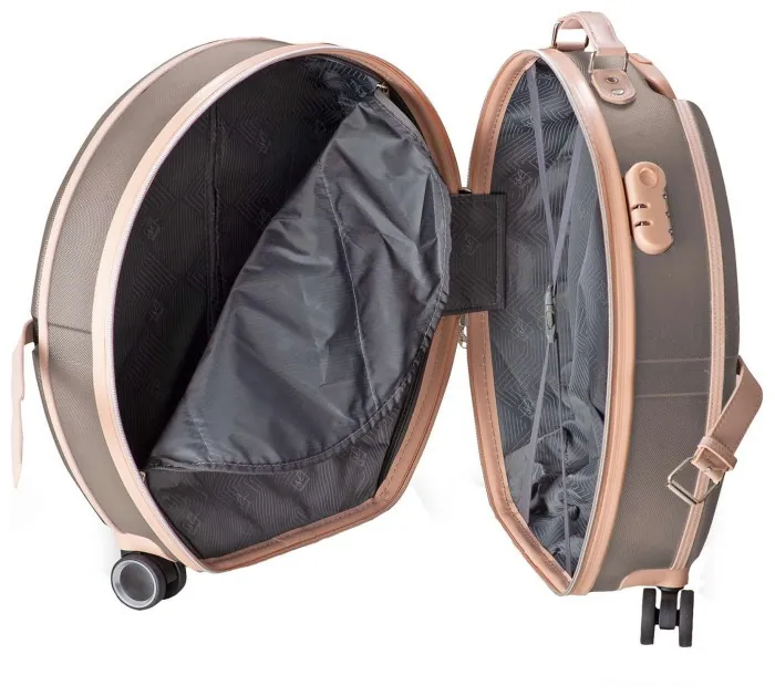 Валіза Semi Line 20" (S) Brown/Pink Cream (T5673-2)