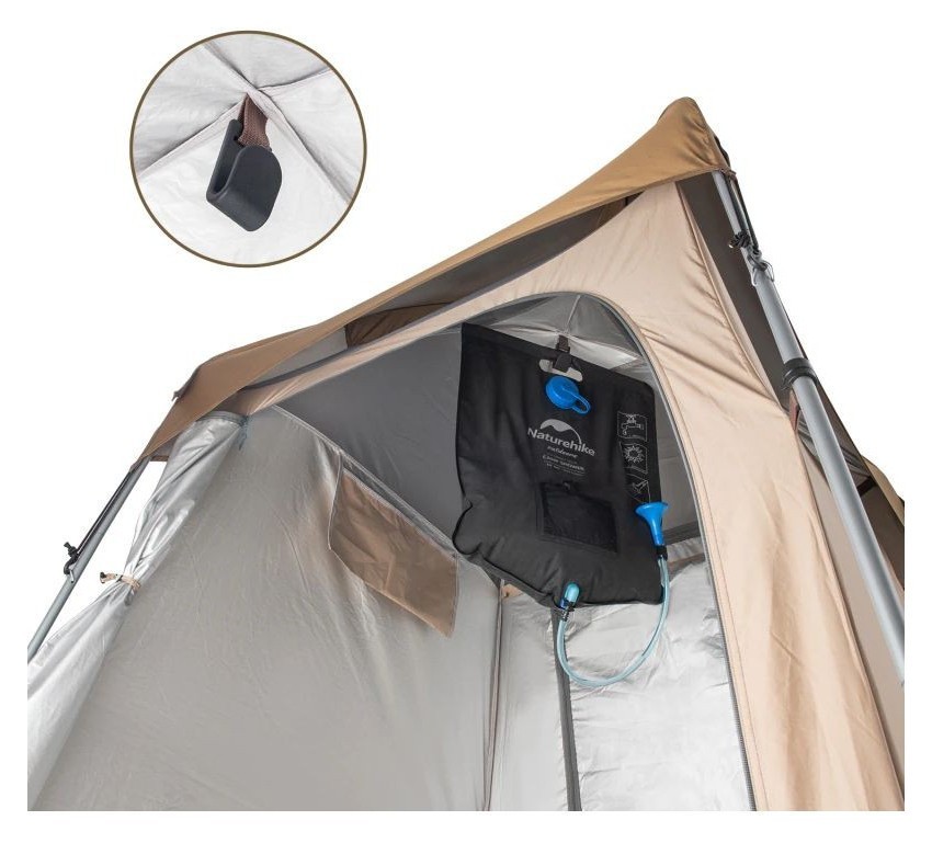 Душовий намет Naturehike NH21ZP005, коричневий, укр, укр