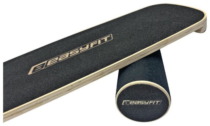 Балансировочная доска EasyFit баланс борд с валиком черный