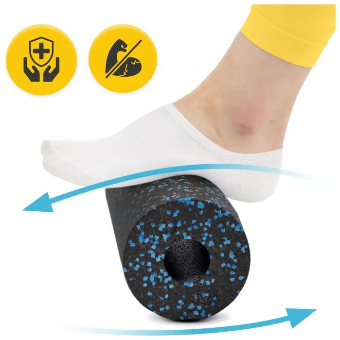 Масажний ролик 4FIZJO EPP PRO+ 33 x 14 см (валик, роллер) гладкий Black/Blue (P-5907222931417)