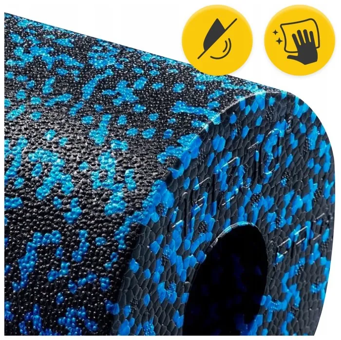 Масажний ролик 4FIZJO EPP PRO+ 33 x 14 см (валик, роллер) гладкий Black/Blue (P-5907222931417)