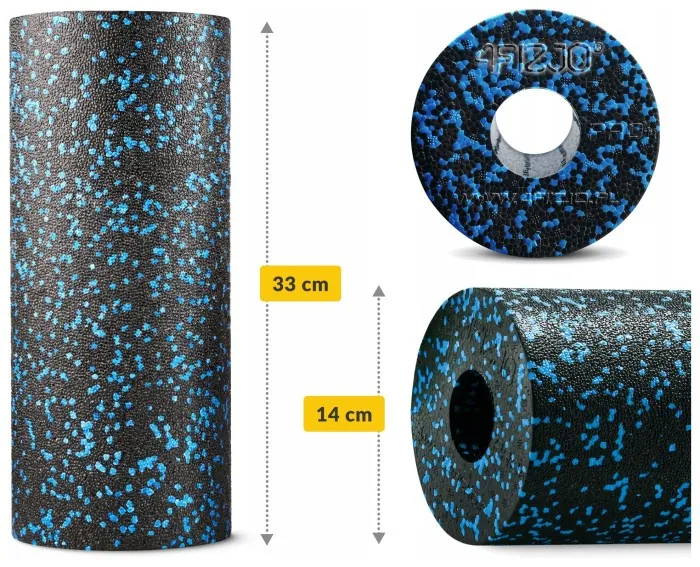 Масажний ролик 4FIZJO EPP PRO+ 33 x 14 см (валик, роллер) гладкий Black/Blue (P-5907222931417)