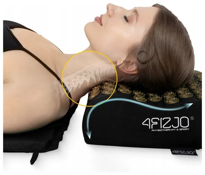 Килимок акупунктурний з подушкою 4FIZJO Ergo Mat Аплікатор Кузнєцова Black/Gold (P-5907739313881)