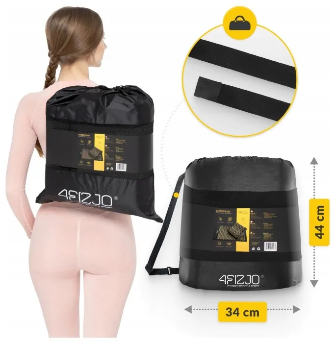 Килимок акупунктурний з подушкою 4FIZJO Ergo Mat Аплікатор Кузнєцова Black/Gold (P-5907739313881)