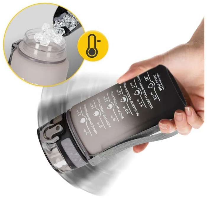 Пляшка для води спортивна 4FIZJO 500 мл Grey/Black (P-5905973400725)