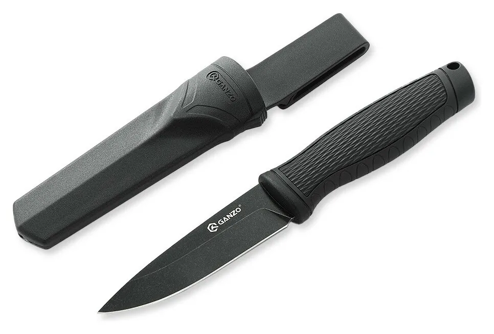 Ніж Ganzo G806BW-BK чорний з чохлом (FNR_G806BW-BK)