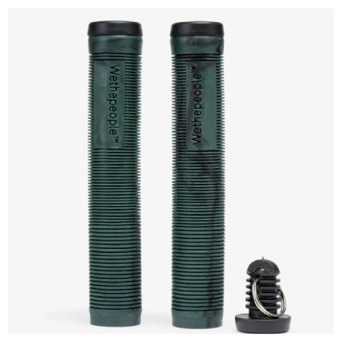 Грипсы WeThePeople PERFECT without flange 165mm Ø 29.5mm темно-зеленые с черными разводами, с брелком барендом