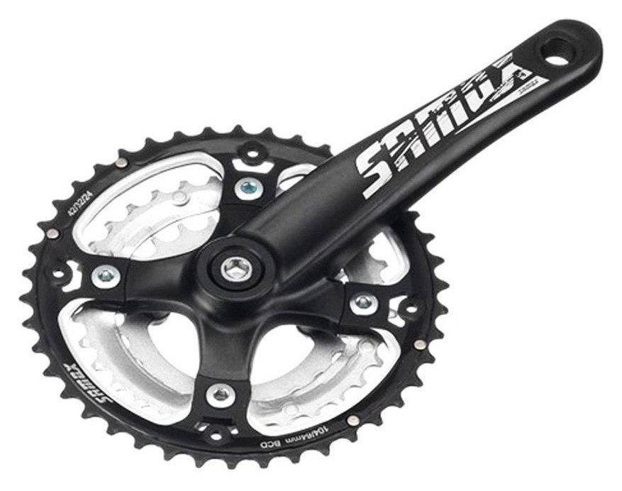 Шатуні велосипедні (комплект) Cycledesign AF26 SQR 44/32/22T Black (CK0649+), укр, укр