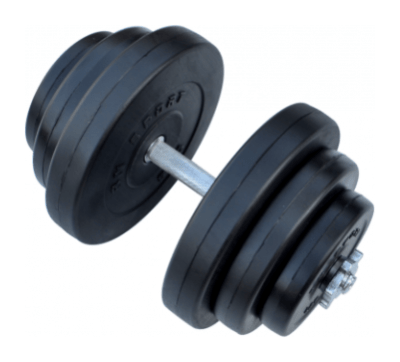 Композитна гантель RN-Sport 18 кг із хром грифом.