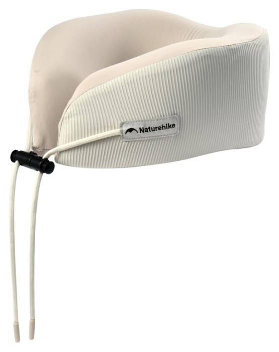 Подушка бавовняна для шиї, з пам'яттю Naturehike CNK2450WS019, бежева, укр, укр