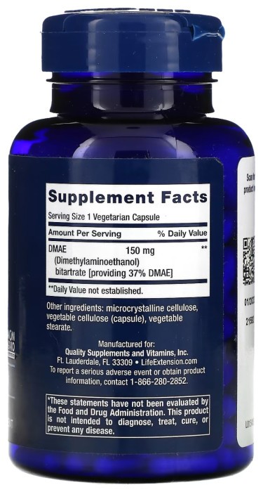 DMAE Bitartrate 150mg - 200 vcaps