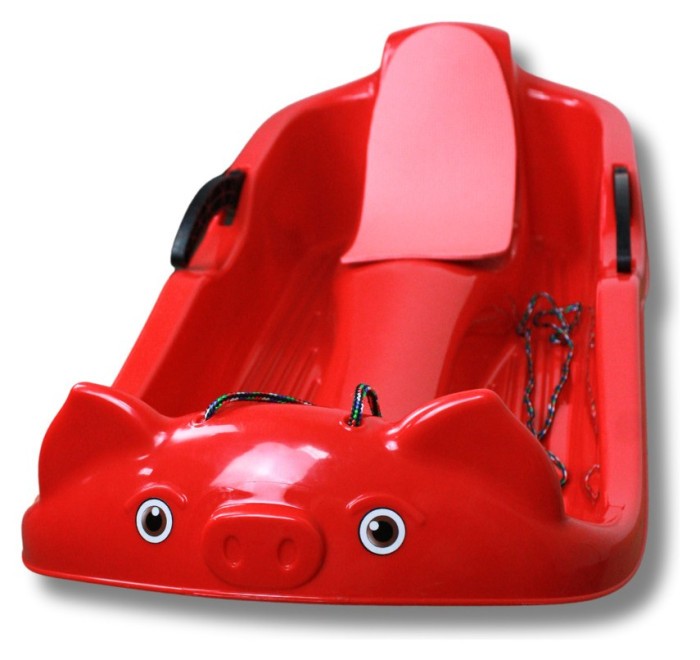 Санки пластиковые с тормозами Prime Sport Snow Rider красные