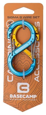 Набор алюминиевых сервисных карабинов Base Camp Sigma 8 Wire Set, 2 шт, Blue/Orange