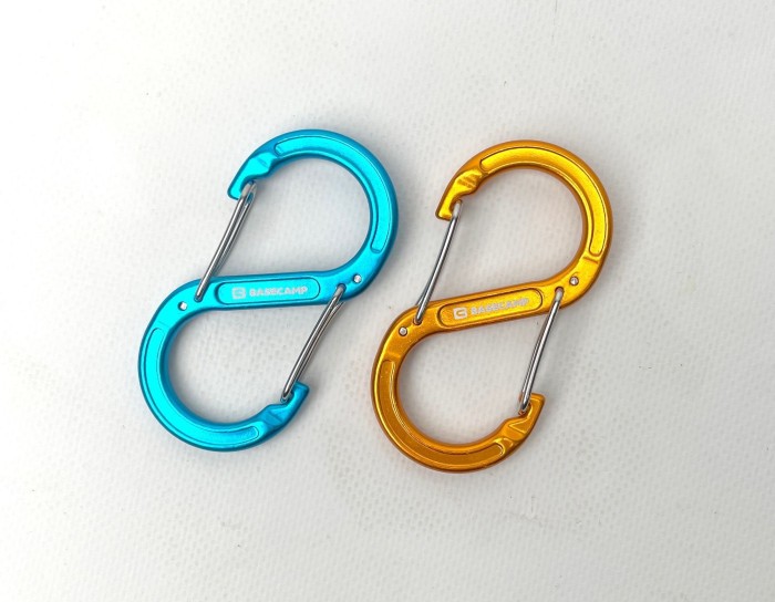 Набор алюминиевых сервисных карабинов Base Camp Sigma 8 Wire Set, 2 шт, Blue/Orange