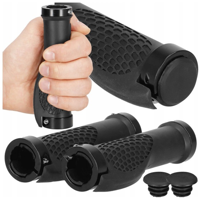 Гріпси велосипедні Springos 22 мм ергономічні BA0039 Black
