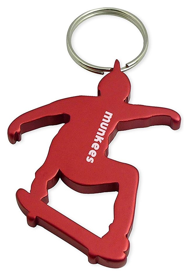 Munkees 3494 брелок-открывалка Skateboarder red