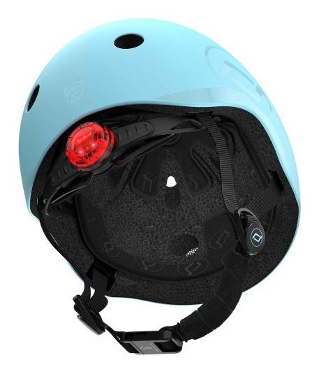 Шолом захисний дитячий Scoot and Ride, лохина, з ліхтариком, 51-53см, укр, укр