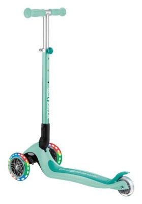 Самокат GLOBBER серии PRIMO FOLDABLE LIGHTS, мятный, колеса с подсветкой, 50кг, 3+
