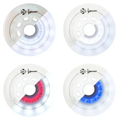 Светящиеся колеса FR Skates Luminous Duo 100мм 85А 6-Pack