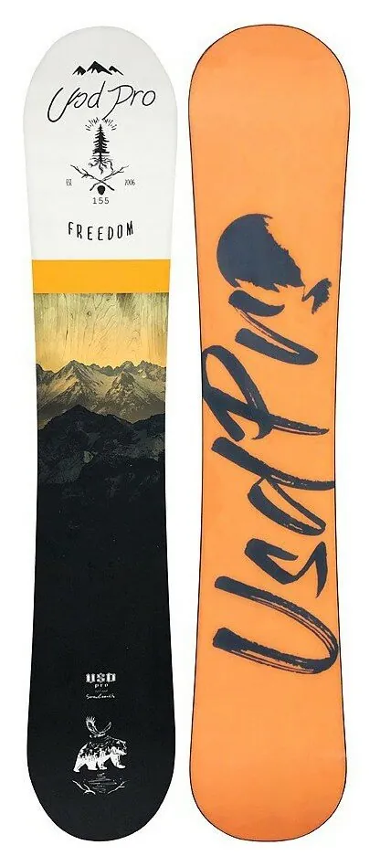 Сноуборд USD Pro FREEDOM 159 Black/Orange (USB19M2P) (159 см black)